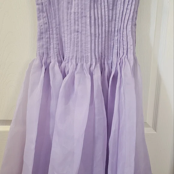 Aje Purple Smocked Strapless Sundress - Picture 5 of 6
